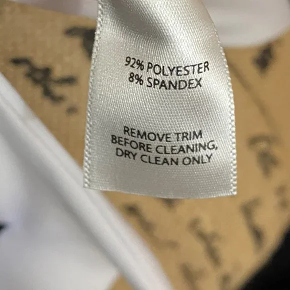 White House Black Market Embellished Black and White stretch tunic XXS - Picture 6 of 6